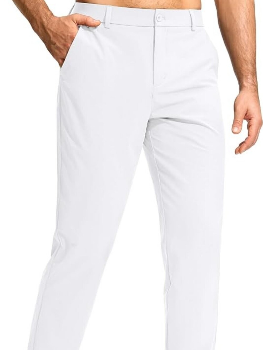 Men's White Stretch Performance Pants